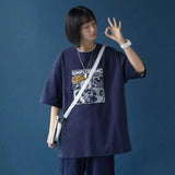 LOVEMI - Lovemi - Summer Design T-shirt Loose Japanese Half-sleeved