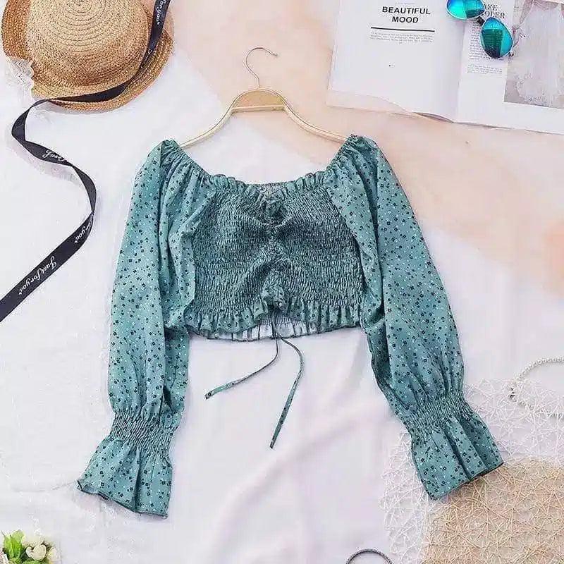 LOVEMI - Lovemi - Summer Elegant Off Shoulder Chiffon Shirts Women's