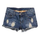 Torn Denim Shorts For Women-1