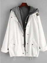 LOVEMI - Lovemi - Two-piece denim hooded jacket