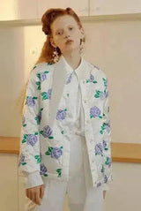 LOVEMI - Lovemi - Unique Rose Print Women's Cotton Coat