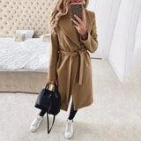 Lovemi -  Women Long Sleeve Jacket trench coat LOVEMI Khaki S 