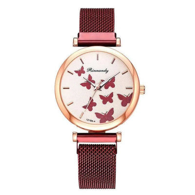 Magnet buckle leisure watch-Red-6