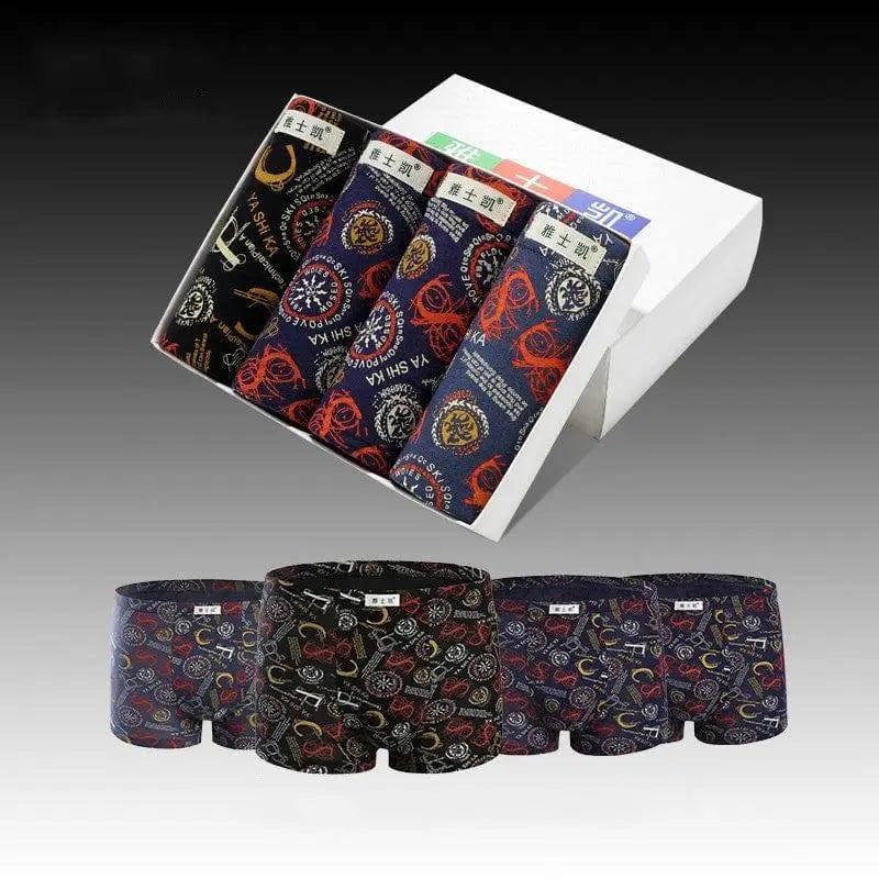 Men's boxer briefs 4pcs-3Style-10