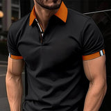 Men's Casual Button Solid Color Short Sleeves 0 LOVEMI    