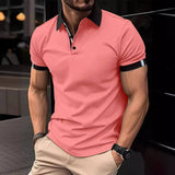 Men's Casual Button Solid Color Short Sleeves 0 LOVEMI    