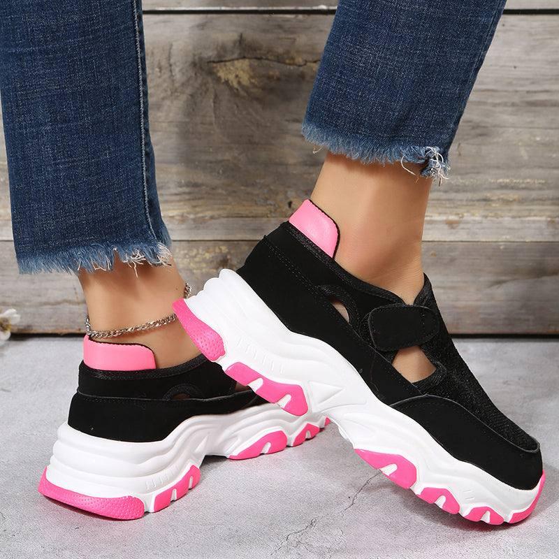 Mesh Sport Shoes Women Fashion Outdoor Flat Heel Round Toe-4
