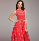 LOVEMI  Midi Dresses Lovemi -  summer new women's retro Hepburn storm point sleeveless big