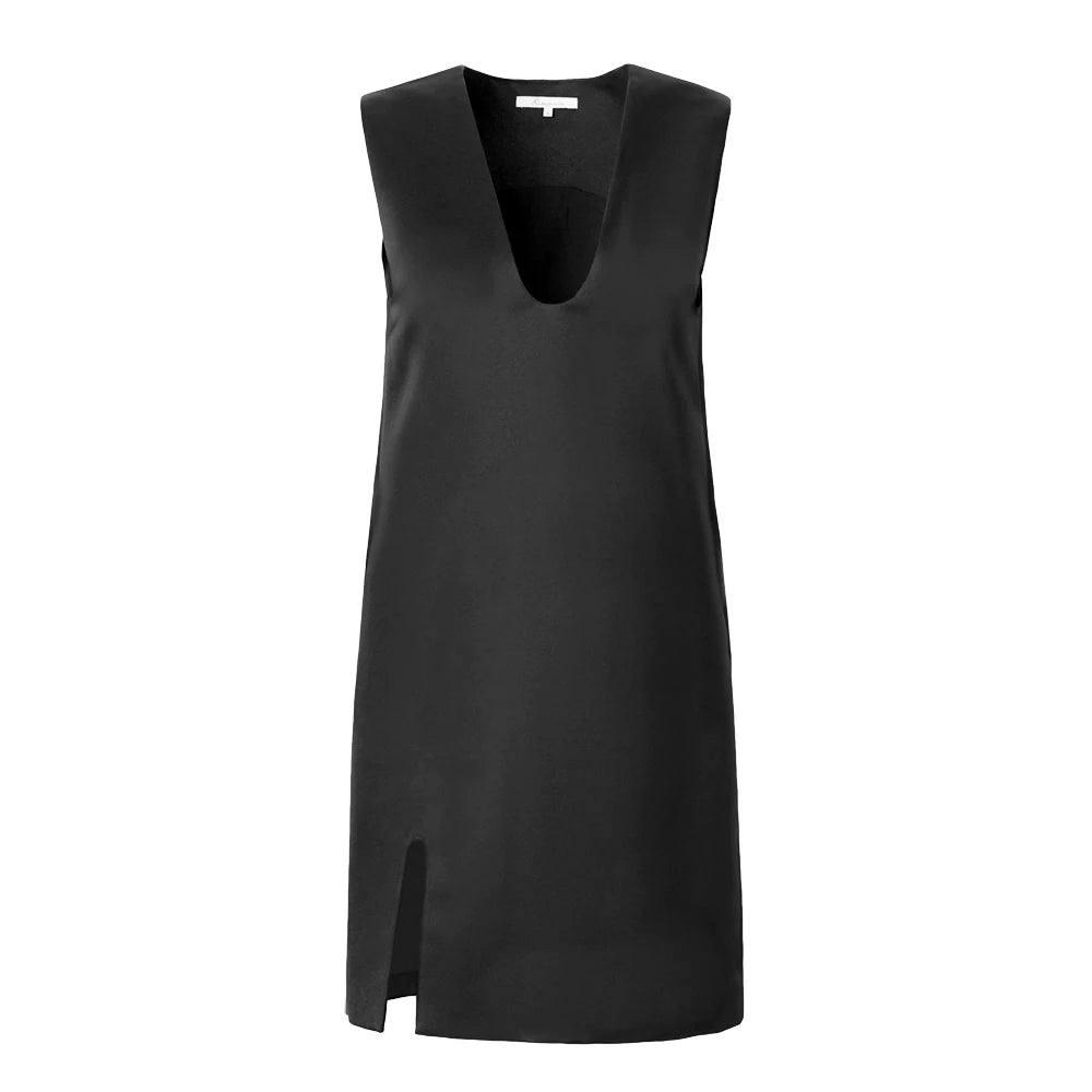 Mini dress loose Casual dresses-Black-2