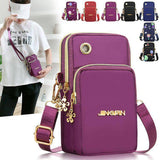 Mobile Phone Bag Women Shoulder Bag 3-layer Zipper Design-1