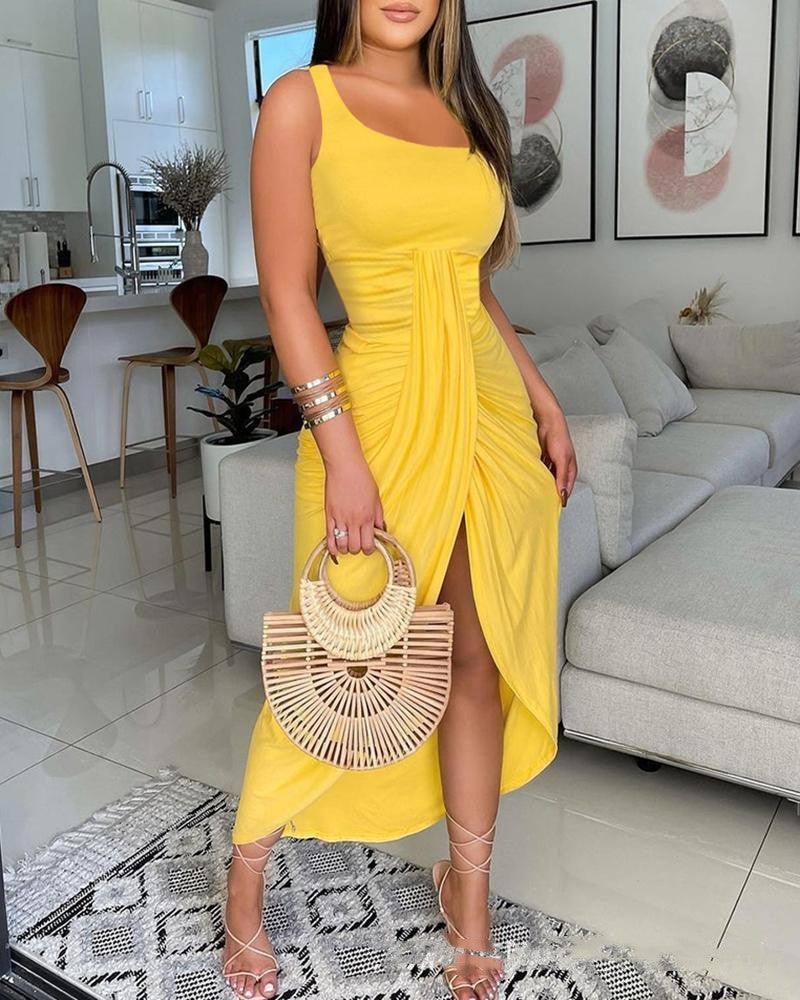 New Summer Cross-border Independent Stand One-shoulder Sexy-Yellow-5
