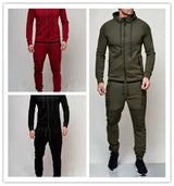 LOVEMI Outerwear & Jackets Men Lovemi -  Solid color cardigan jacket suit mens two-piece suit