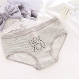 LOVEMI  Panties LLOVEYOU / XL Lovemi -  Panties for women cotton lattice letters print underwear