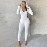 LOVEMI  Pants Lovemi -  Long Sleeve Solid Color One-piece Trousers
