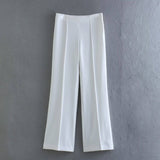 LOVEMI  Pants White Pants / XS Lovemi -  Women's Clothing With Belt Casual Suit Jacket Pants