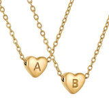 Personalized Gold Heart Initial Necklaces-1