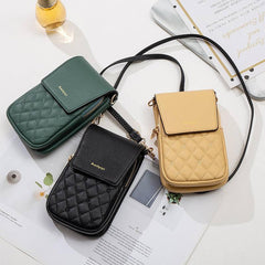 Plaid Sewing Design Mobile Phone Bags For Women Simple-4