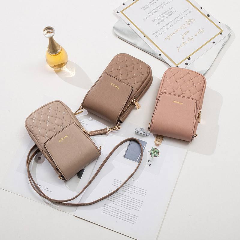 Plaid Sewing Design Mobile Phone Bags For Women Simple-5