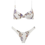 Pleated 9-Color Reversible Floral Print Swimsuit-Violet-4