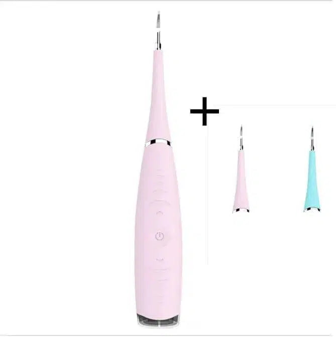 Portable Electric Dental Scaler Tooth Calculus Remover-Pinkwith2head-7