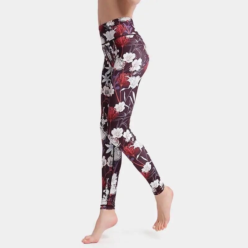 Print Yoga Suit Amazon Yoga Pants-Dark Purple-5