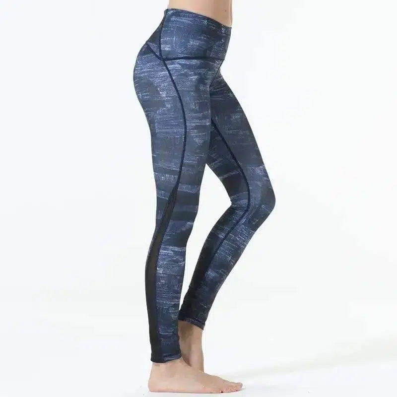 Quick-drying breathable yoga pants-Blue-1