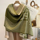 LOVEMI  Scarf WHSFS3580B / 65X185CM Lovemi -  Two-color Cashmere Thickened Scarf Air Conditioner Shawl
