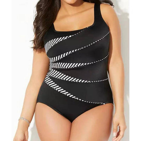 Sexy 5XL Large Size Closed Swimwear 2024 Push Up Bodysuit-10
