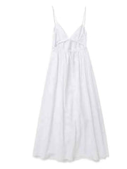 Sexy Backless Midi Dress Sleeveless V Neck Dress 2023-4