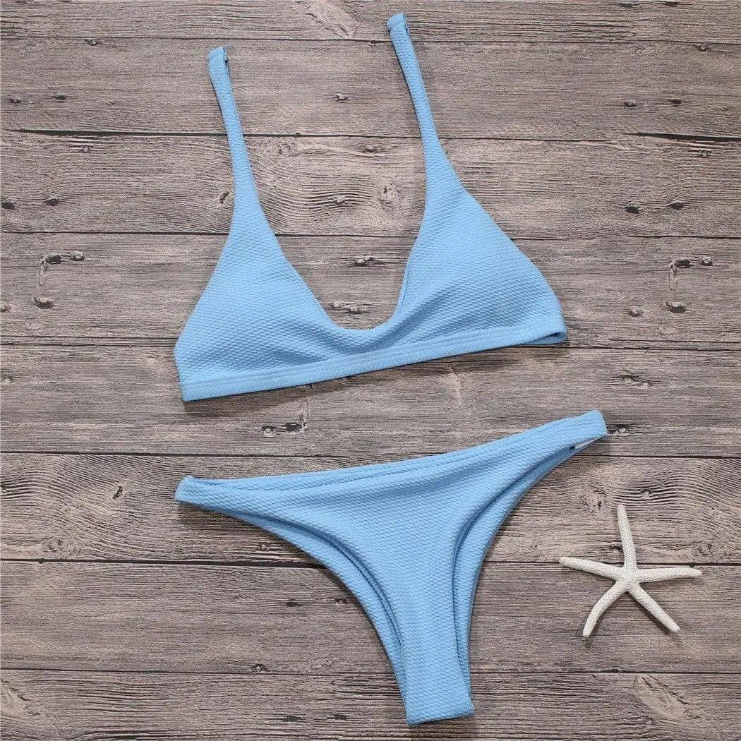 Sexy Bikinis Women Swimsuit Solid Bathing Swim Suit Bikini-4