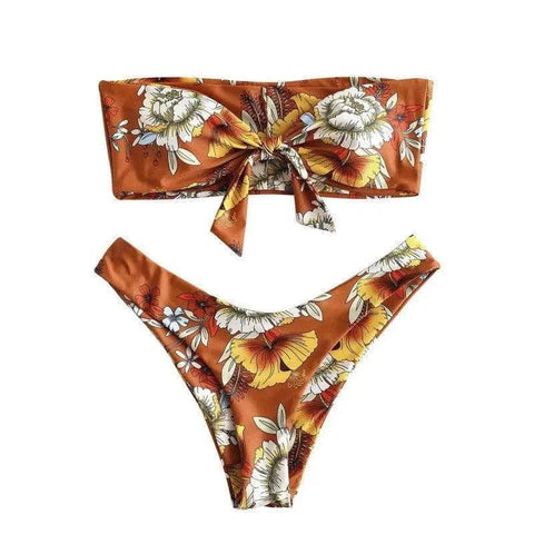 Sexy Printed Ladies Bikini Split Swimsuit-2
