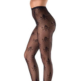 Sexy skull pantyhose stockings-Black-5