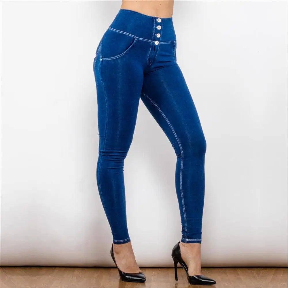 Shascullfites Melody Button Up Jeans Push Up Effect Butt-2