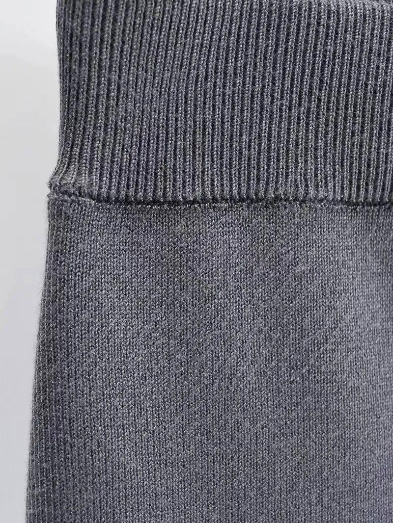 Short Skirt Fashion Side Slit Slim Knit-8