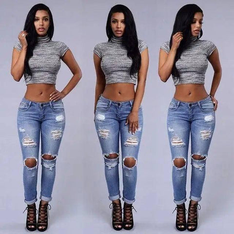 Skinny Ripped Jeans-2