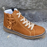 snow boots women flat heel-Yellow brown-1