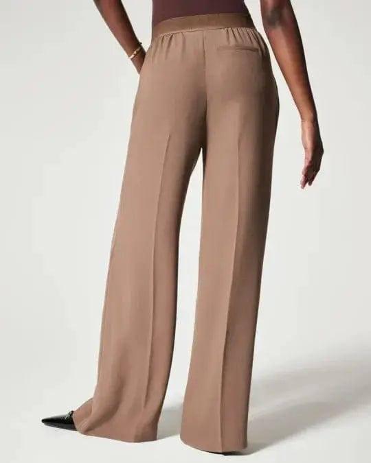 Solid Color Simple Casual Wide Micro Flared Pants-5