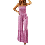 Spaghetti Strap High Waist Jumpsuit For Women 0 LOVEMI  LC6411667P608 XS 