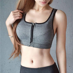 sports bra crop top fitness women sportswear feminine sport-grey-2