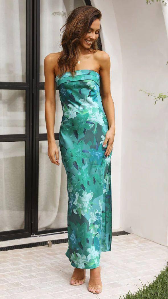 Spring And Summer New European And American Elegant-Green Printing-11