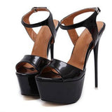 Stylish White Platform Heels for Elegant Outfits-Black-2