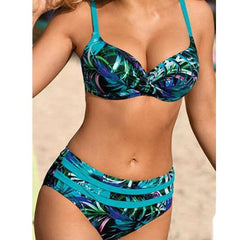 Summer Bikinis Women High Waisted Swimwear With Push Up-A22070501B-1