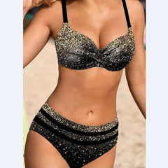 Summer Bikinis Women High Waisted Swimwear With Push Up-A22070501A-2