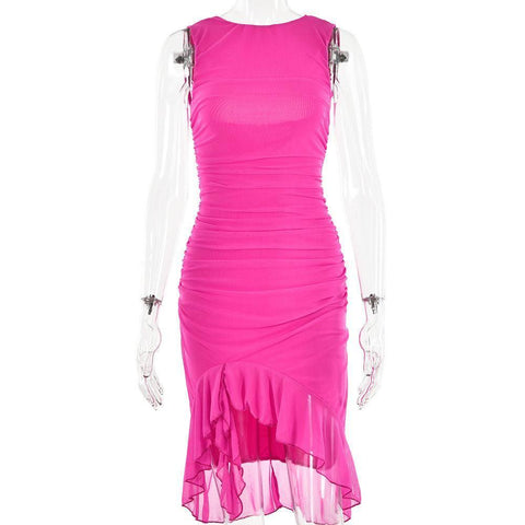 Summer Slim Skinny Sleeveless Dress For Women Fashion Party-Roseo-15