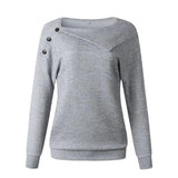 LOVEMI  Sweaters Lovemi -  Loose Round Neck Button Thick Sweater Sweater