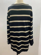 LOVEMI  Sweaters Lovemi -  Sweater Contrast Stripe Pullover Crewneck Sweater