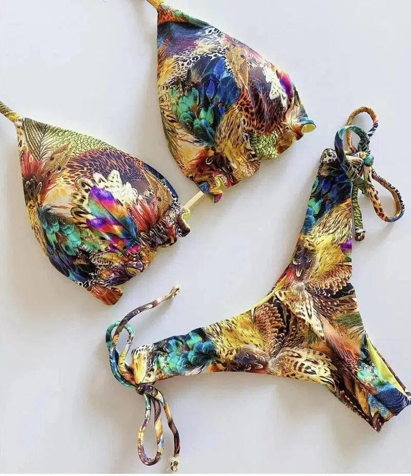 Swimwear Floral Retro Trade Bikini Swimwear-B-2