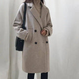 Temperament Slim Mid-length Winter Product Woolen Coat-6