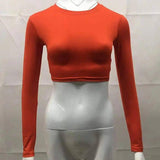 The new crop tops-Red-8