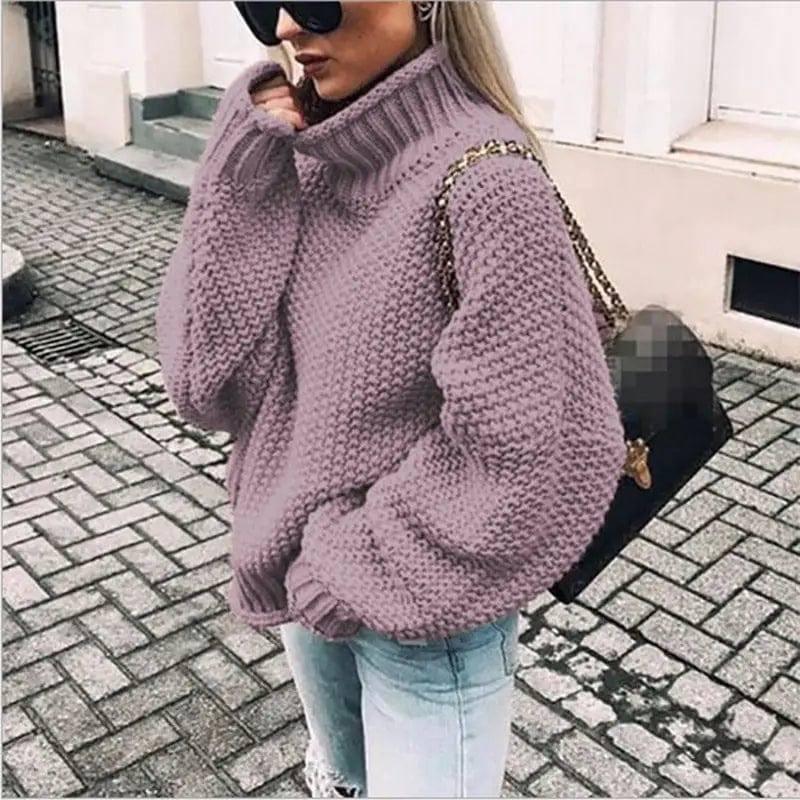 Thick Sweater-Purple-11